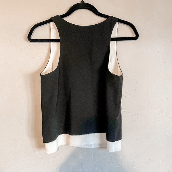 Edun Barney’s New York Black White Fringe Tank Blouse - Picture 2 of 6